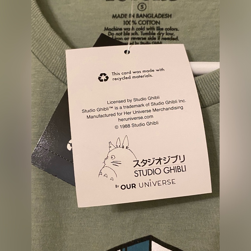 Studio Ghibli My Neighbor Totoro Stained Glass Boyfriend Fit T-Shirt [Juniors S] - Picture 3 of 6